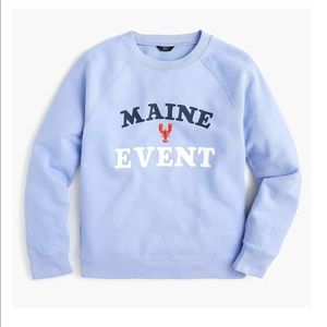 Maine Event" sweatshirt. Color: Misty Peri